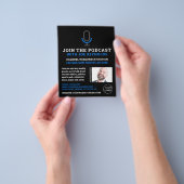 Microfoonsymbool, poocaster, podcast Adverteren Flyer (Hand)
