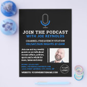 Microfoonsymbool, poocaster, podcast Adverteren Flyer (Enkel)