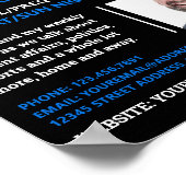 Microfoonsymbool, poocaster, podcast Adverteren Poster (Hoek)