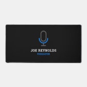 Microfoonsymbool, poocaster, podcast bureaumat (Voorkant)