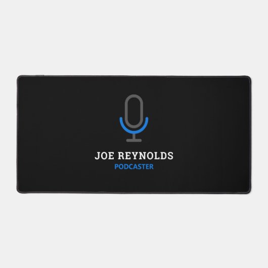 Microfoonsymbool, poocaster, podcast bureaumat (Voorkant)