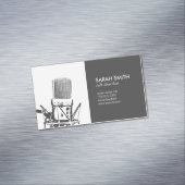 microfoonzanger magnetisch visitekaartje (Voorbeeld)