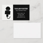 microfoonzanger | Talk Show Host Visitekaartje (Voorkant / Achterkant)