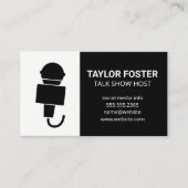 microfoonzanger | Talk Show Host Visitekaartje (Voorkant)