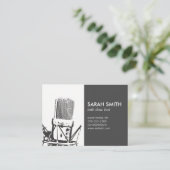 microfoonzanger visitekaartje (Staand voorkant)