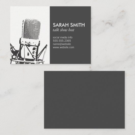 microfoonzanger visitekaartje (Voorkant / Achterkant)
