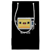 Microgolf Funny Pun Dark BG Klein Cadeauzakje (Voorkant)