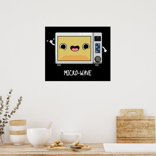 Microgolf Funny Pun Dark BG Poster (Keuken)