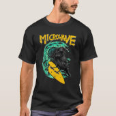 Microgolf Funny Surfer Raven Bird Crow T-shirt (Voorkant)