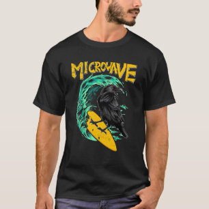 Microgolf Funny Surfer Raven Bird Crow T-shirt