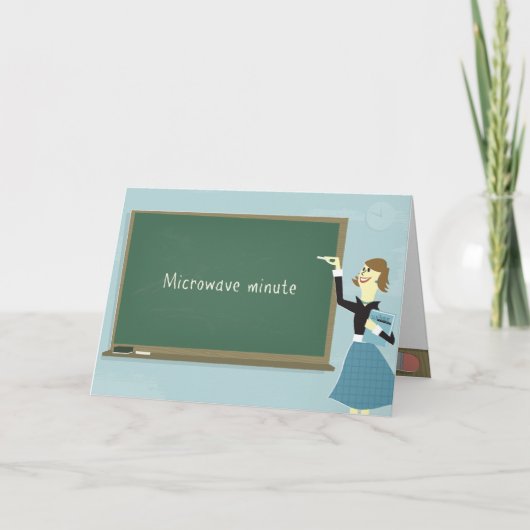 microgolf minuut Wenskaart Kaart (Voorkant)