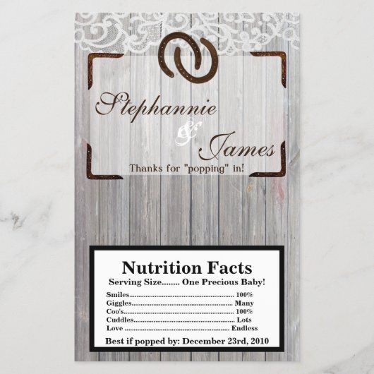 Microgolf Popcorn Hoefijzers op houten kant Flyer (Voorkant)