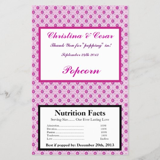 Microgolf Popcorn Magenta Paars Formal Fl Flyer (Voorkant)