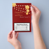 Microgolf Popcorn-papierpatronen op rood Flyer (Hand)