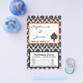 Microgolf Popcorn Wrapper Black Oranje Damask Flyer (Enkel)