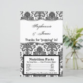 Microgolf Popcorn Wrapper Black White Damask Lace (Staand voorkant)