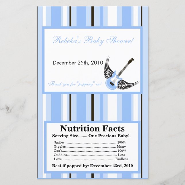 Microgolf Popcorn Wrapper Boy Blue Punk Guitar (Voorkant)