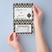 Microgolf Popcorn Wrapper Brown Damask Flyer (Hand)