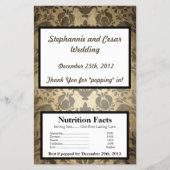 Microgolf Popcorn Wrapper  bruine Damask Flyer (Voorkant)