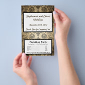 Microgolf Popcorn Wrapper  bruine Damask Flyer (Hand)