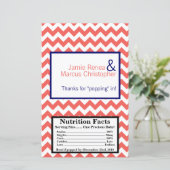 Microgolf Popcorn Wrapper Coral Navy Blue Chevron (Staand voorkant)