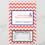 Microgolf Popcorn Wrapper Coral Navy Blue Chevron (Voorkant)