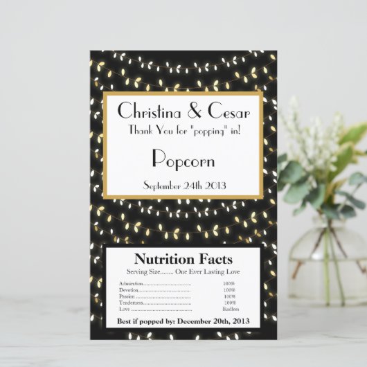 Microgolf Popcorn Wrapper Ggloing Summer Lights op (Staand voorkant)