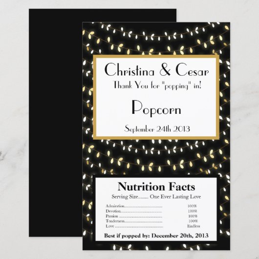 Microgolf Popcorn Wrapper Ggloing Summer Lights op (Voorkant / Achterkant)