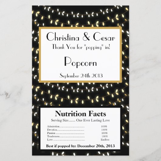 Microgolf Popcorn Wrapper Ggloing Summer Lights op (Voorkant)