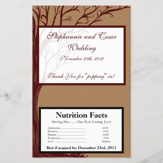 Microgolf Popcorn Wrapper Herfstboom Flyer (Voorkant)