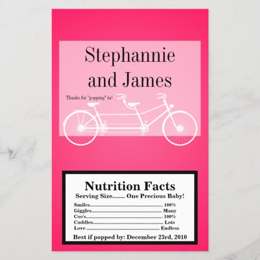 Microgolf Popcorn Wrapper Hot Pink Double Bike Flyer (Voorkant)