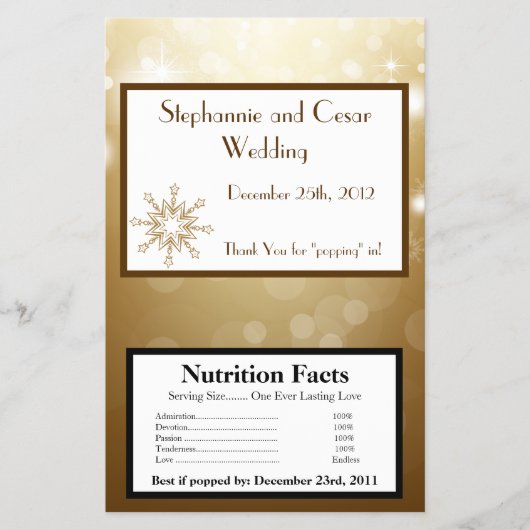 Microgolf Popcorn Wrapper Kerstkoper Blur Flyer (Voorkant)