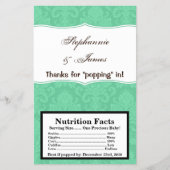 Microgolf Popcorn Wrapper Mint White Damask Lace Flyer (Voorkant)