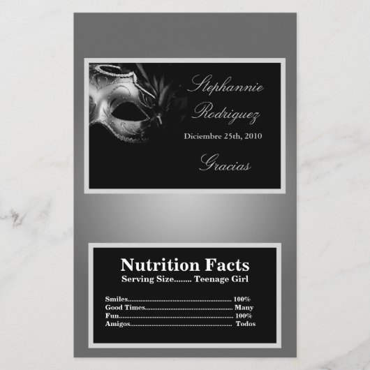 Microgolf Popcorn Wrapper Mis XV Silver Flyer (Voorkant)