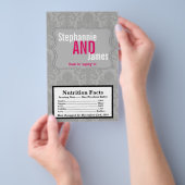 Microgolf Popcorn Wrapper Modern Gray Damask Lace Flyer (Hand)