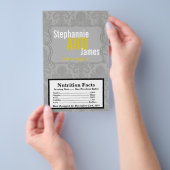 Microgolf Popcorn Wrapper Modern Gray Damask Lace Flyer (Hand)