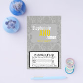 Microgolf Popcorn Wrapper Modern Gray Damask Lace Flyer (Enkel)