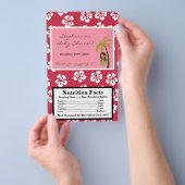 Microgolf Popcorn Wrapper Pink Hawaiian Luau Tropi Flyer (Hand)