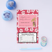 Microgolf Popcorn Wrapper Pink Hawaiian Luau Tropi Flyer (Enkel)