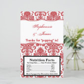 Microgolf Popcorn Wrapper Red White Damask Lace (Staand voorkant)