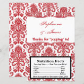 Microgolf Popcorn Wrapper Red White Damask Lace (Voorkant / Achterkant)
