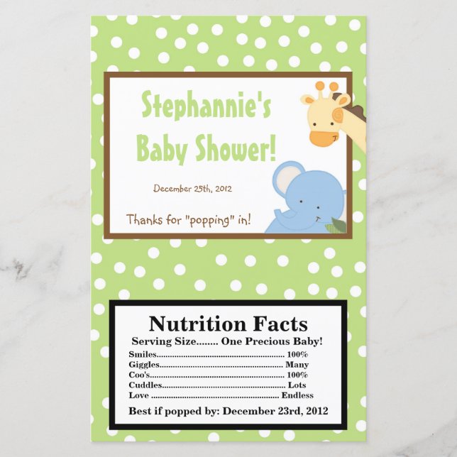 Microgolf Popcorn Wrapper Safari Oerwoud ZooAnimal (Voorkant)