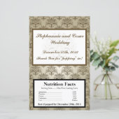 Microgolf Popcorn Wrapper Tanish Brown Damask (Staand voorkant)