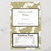 Microgolf Popcorn Wrapper White Ginkgo Leaves Flyer (Voorkant)