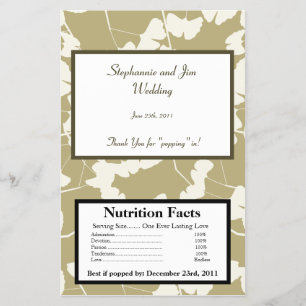 Microgolf Popcorn Wrapper White Ginkgo Leaves Flyer