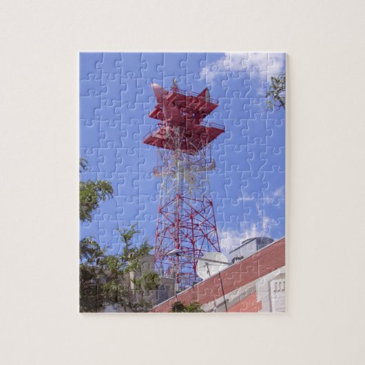Microgolf relais radiotelecommunicatietower Puzzle Legpuzzel (Verticaal)