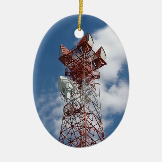 Microgolf Telecommunicatietoren Keramisch Ornament (Voorkant)