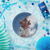 Microgolf Telecommunicatietoren Papieren Bordje (Feest)