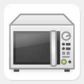 Microgolf Vierkante Sticker (Voorkant)