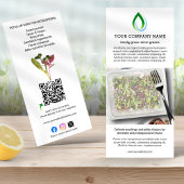 Microgreen Grower QR Code Publiciteit & Informatie Reclamekaart